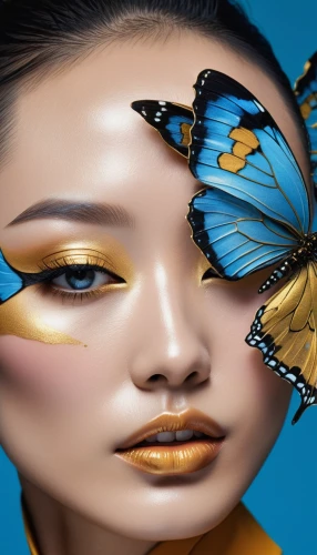 ulysses butterfly,morpho butterfly,morpho,blue morpho,image manipulation,blue butterfly background,butterfly background,blue morpho butterfly,painted lady,gatekeeper (butterfly),yellow butterfly,eye butterfly,american painted lady,morpho peleides,airbrushed,fashion illustration,web banner,flutter,golden passion flower butterfly,photoshoot butterfly portrait,Photography,Fashion Photography,Fashion Photography 06