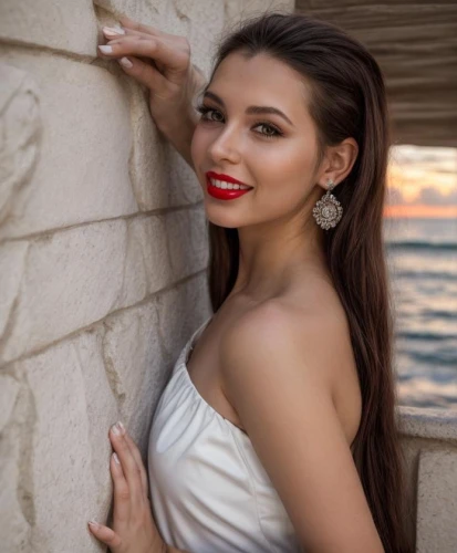 haifa,girl in white dress,beautiful young woman,romanian,girl in red dress,sofia,beach background,isabella,elegant,oia,red lips,red lipstick,romantic portrait,sexy woman,white dress,eurasian,pretty young woman,romantic look,beautiful woman,maya,Common,Common,Photography