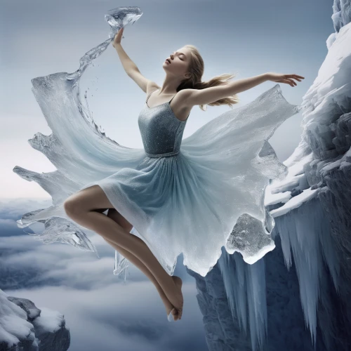 gracefulness,ice queen,the snow queen,swan lake,ice floe,ice princess,white swan,ice dancing,figure skater,frozen water,water glace,leap for joy,ballet dancer,figure skating,ballerina girl,artificial ice,icemaker,ice floes,glacier water,white rose snow queen,Photography,Black and white photography,Black and White Photography 07