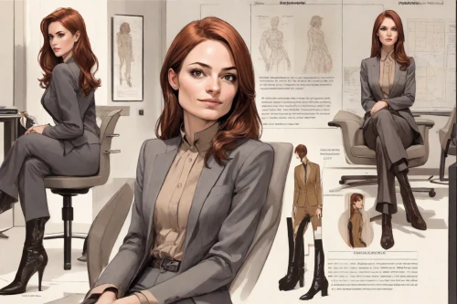 fashion illustration,businesswoman,fashion vector,business woman,woman in menswear,women's clothing,women clothes,spy visual,business girl,costume design,menswear for women,fashion design,white-collar worker,women fashion,vesper,bussiness woman,clary,designer dolls,nurse uniform,brown fabric