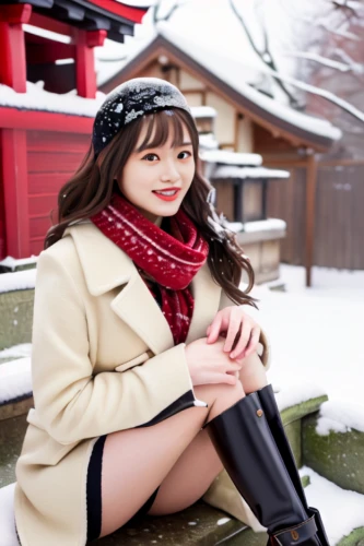 korean village snow,winter background,in the snow,japanese idol,japanese woman,anime japanese clothing,winter clothes,christmas snowy background,in xinjiang,countrygirl,asia girl,snow scene,namsan hanok village,winter dress,winter clothing,women fashion,melody,asian girl,snowy,japanese doll