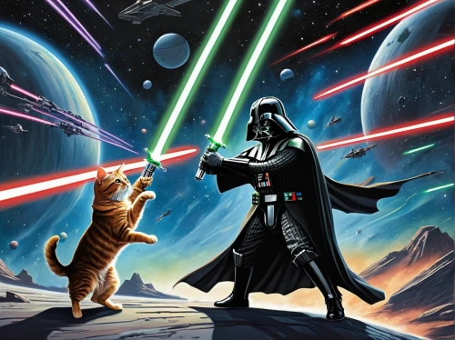 laser pointer,laser sword,starwars,lightsaber,star wars,lasers,laser beam,laser guns,laser light,dark side,laser,the cat and the,darth talon,felines,cat warrior,cat lovers,darth vader,cats,vader,cat cartoon,Conceptual Art,Sci-Fi,Sci-Fi 06