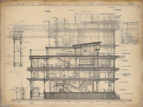barograph,blueprint,blueprints,frame drawing,house drawing,naval architecture,technical drawing,wireframe,architect plan,scaffold,wireframe graphics,scaffolding,multi-story structure,sheet drawing,archidaily,antique construction,constructions,kirrarchitecture,cross section,industrial design,Unique,Design,Blueprint
