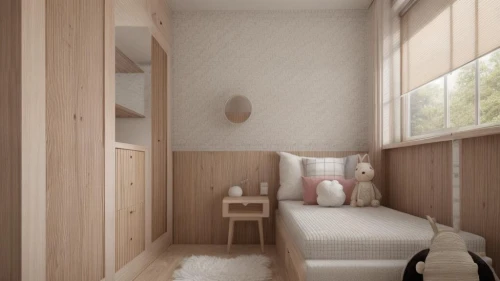 japanese-style room,children's bedroom,bedroom,room divider,sleeping room,modern room,guest room,inverted cottage,the little girl's room,baby room,wooden sauna,small cabin,ryokan,canopy bed,render,3d rendering,bedroom window,guestroom,room newborn,archidaily,Interior Design,Bedroom,Northern Europe,Scandinavian Serenity