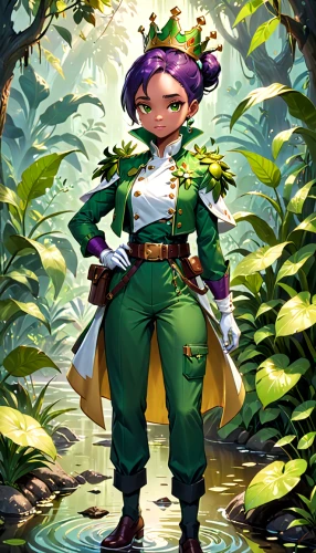 scandia gnome,tiana,biologist,marie leaf,background ivy,fae,caique,park ranger,vanessa (butterfly),nightshade plant,dryad,acerola,rank plant,forest clover,malva,ranger,waldmeister,rosa 'the fairy,adventurer,scandia gnomes,Anime,Anime,General