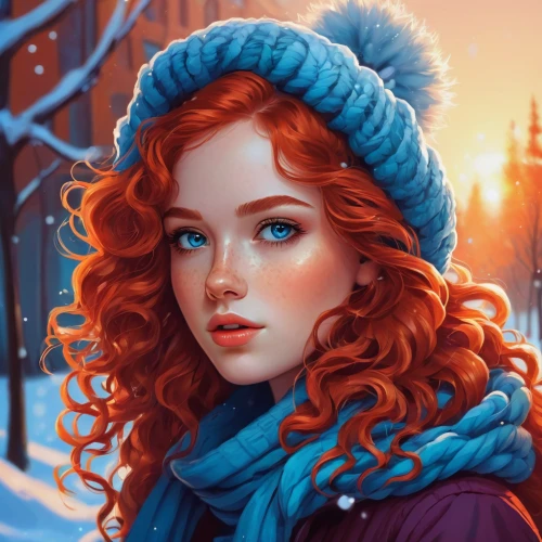 winter background,merida,winterblueher,winter hat,winter magic,elsa,fantasy portrait,the snow queen,red-haired,christmas snowy background,romantic portrait,winter dream,winter dress,winter,winter cherry,winter rose,winter clothing,winter clothes,winters,wintry,Conceptual Art,Fantasy,Fantasy 21