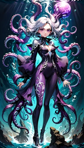 medusa,medusa gorgon,cnidaria,silver octopus,deep sea,the sea maid,octopus,mezzelune,cuthulu,tentacles,octopus tentacles,rusalka,fantasia,cephalopod,mermaid vectors,anemone of the seas,zodiac sign libra,merfolk,squid game card,aquarius,Anime,Anime,General