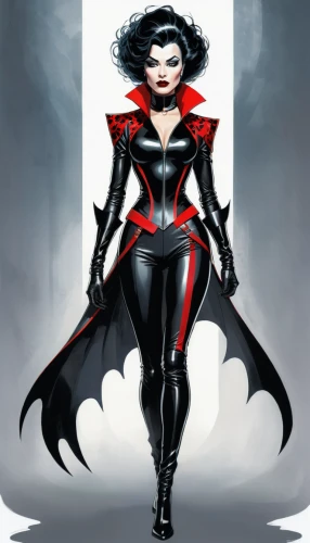 vampire woman,scarlet witch,vampira,vampire lady,evil woman,queen of hearts,gothic woman,goth woman,cruella de ville,super heroine,darth talon,black widow,widow,fantasy woman,dracula,caped,huntress,cruella,gothic fashion,goddess of justice,Conceptual Art,Fantasy,Fantasy 08