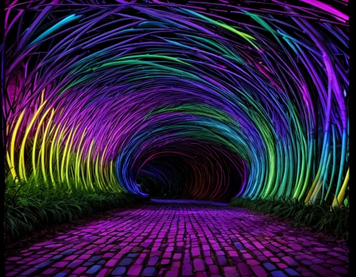 tunnel,wall tunnel,colored lights,colorful light,psychedelic art,vivid sydney,psychedelic,slide tunnel,uv,light paint,colorful spiral,vortex,rainbow bridge,wormhole,ultraviolet,underpass,crayon background,colorful foil background,wall,black light