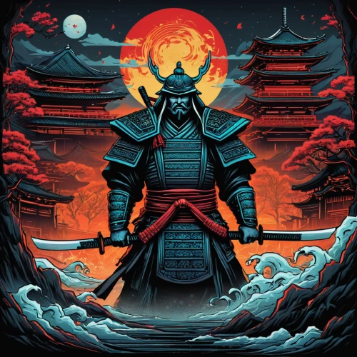 samurai,samurai fighter,samurai sword,yi sun sin,katana,cool woodblock images,ninjago,mulan,swordsman,warlord,red sun,genghis khan,death god,rising sun,goki,kendo,mongolian,lone warrior,kenjutsu,forbidden palace,Illustration,Realistic Fantasy,Realistic Fantasy 25