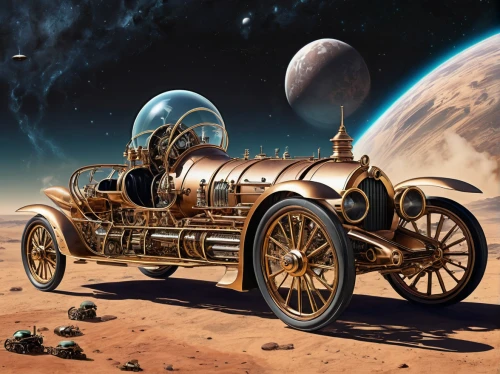 moon car,mars rover,steam car,moon rover,benz patent-motorwagen,moon vehicle,phaeton,mission to mars,steampunk,chariot,steam roller,patent motor car,copernican world system,wagons,steampunk gears,antique car,caravel,tin car,time machine,carriages,Conceptual Art,Fantasy,Fantasy 25