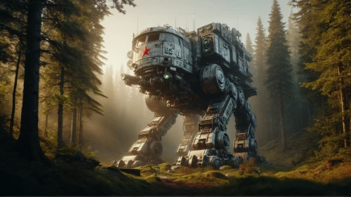 at-at,mech,mecha,bear guardian,dreadnought,district 9,sentinel,digital compositing,forest animal,kosmus,sci fi,forest dragon,the forest fell,prymulki,sci - fi,sci-fi,mining excavator,forest animals,concept art,uintatherium