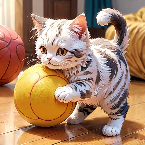 playing with ball,treibball,cats playing,basketball player,basketball,torball,ball,ball play,playing sports,animal sports,streetball,stripe balls,cat toy,tiger cat,ball sports,soi ball,vector ball,sports toy,wooden ball,outdoor basketball,Anime,Anime,General