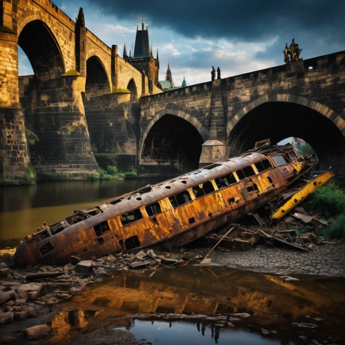 boat wreck,abandoned rusted locomotive,disused trains,abandoned boat,ship wreck,rotten boat,rusting,hogwarts express,the wreck of the ship,york boat,the wreck,railroad bridge,train crash,sunken boat,help great bath ruins,stone arch,dilapidated,industrial ruin,shipwreck,abandoned train station,Photography,General,Fantasy