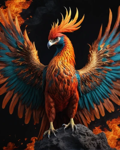 phoenix rooster,fire birds,phoenix,fawkes,firebird,flame spirit,garuda,bird png,gryphon,scarlet macaw,red bird,firebirds,fire background,king parrot,patung garuda,pheasant,redcock,sun conure,cockerel,fiery,Photography,General,Fantasy