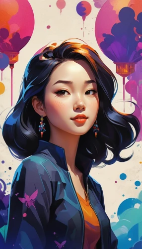 girl with speech bubble,illustrator,colorful background,world digital painting,painting technique,portrait background,game illustration,colorful foil background,color picker,vector illustration,artist color,mulan,rosa ' amber cover,vector girl,meticulous painting,vector graphics,digital painting,the festival of colors,dribbble,background colorful,Unique,3D,Isometric