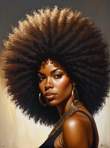 afro-american,afro american girls,afro american,afro,afroamerican,african woman,african american woman,black woman,beautiful african american women,african art,oil painting on canvas,black women,nigeria woman,woman portrait,artist portrait,fantasy portrait,jheri curl,african culture,girl portrait,chaka,Illustration,American Style,American Style 01
