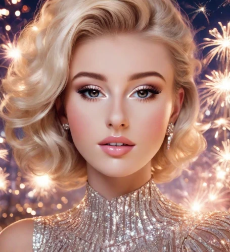 sparkler,sparkle,sparkling,glittering,romantic look,glamour girl,dazzling,jeweled,glamor,sparkly,vintage makeup,edit icon,fairy dust,barbie doll,glitter powder,retouching,sparkles,glitter eyes,glamorous,doll's facial features
