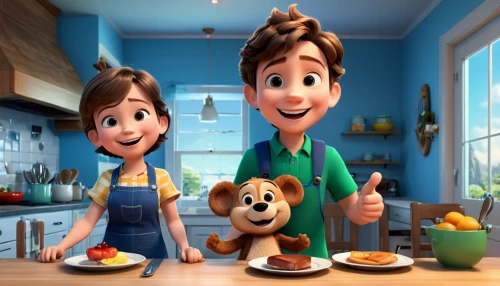 cute cartoon image,animated cartoon,star kitchen,cute cartoon character,caper family,food and cooking,cooking show,arrowroot family,lilo,food preparation,ratatouille,porridge,clay animation,big kitchen,making food,cooks,digital compositing,domestic life,children's background,as a couple,Unique,3D,3D Character