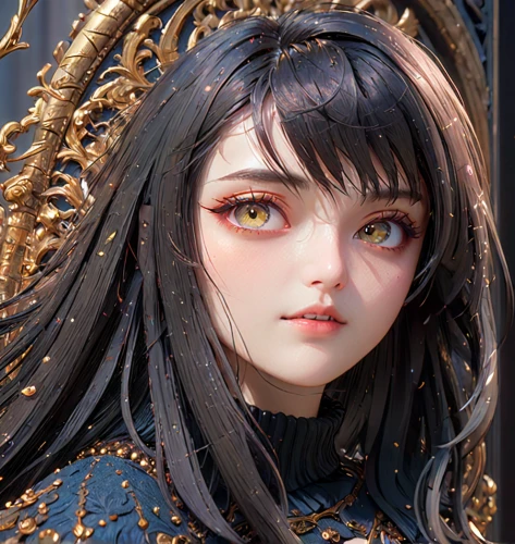 artist doll,gentiana,doll's facial features,vax figure,painter doll,female doll,realdoll,tears bronze,doll figure,fantasy portrait,cosmetic brush,designer dolls,japanese doll,marionette,ephedra,3d fantasy,amano,doll's head,pupils,cosmetic,Anime,Anime,General