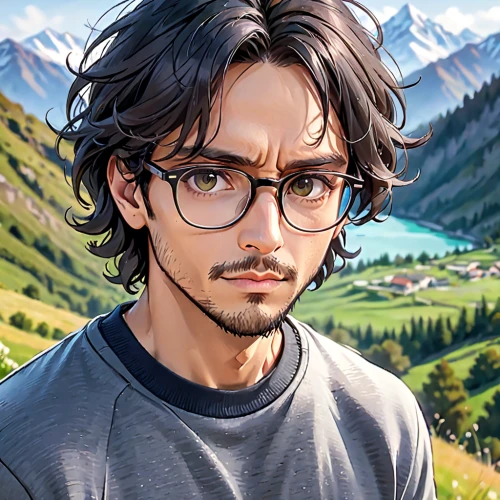 world digital painting,fantasy portrait,portrait background,custom portrait,lokportrait,artist portrait,game illustration,grindelwald,cg artwork,vector illustration,city ​​portrait,illustrator,author,autumn icon,digital painting,romantic portrait,reading glasses,bran,landscape background,edit icon,Anime,Anime,General