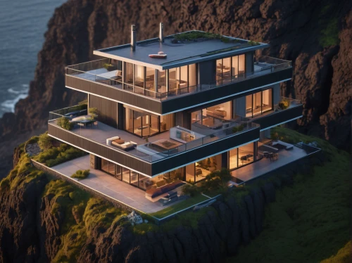 uluwatu,cliffs ocean,dunes house,luxury property,cubic house,cliff top,luxury real estate,ocean view,house by the water,beautiful home,cliffs,luxury home,napali,cube house,house in mountains,the cliffs,beach house,cliff coast,coastal protection,modern architecture,Photography,General,Sci-Fi