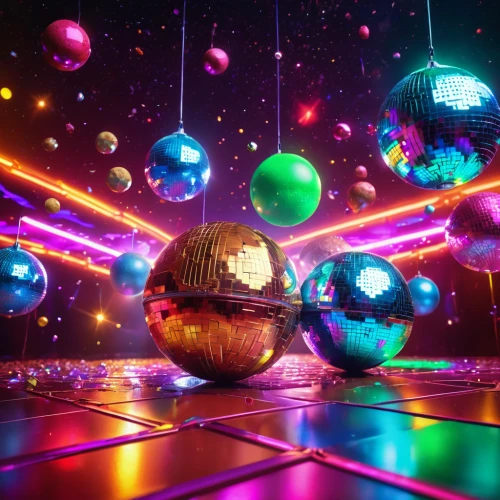 prism ball,christmas balls background,disco,disco ball,christmas balls,spheres,mirror ball,cinema 4d,3d render,3d background,orbital,glass balls,epcot ball,christmas tree ball,3d fantasy,balls christmas,colored lights,party lights,colorful balloons,3d rendered,Illustration,Realistic Fantasy,Realistic Fantasy 38