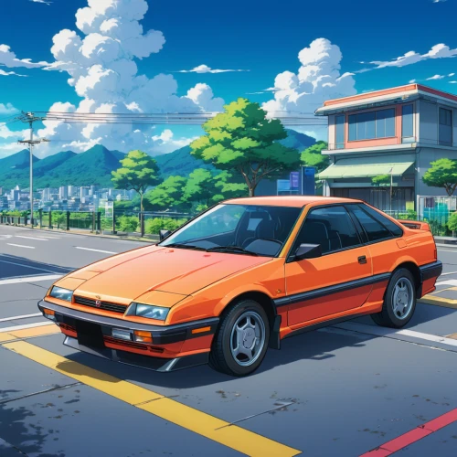 toyota ae85,mitsubishi starion,honda prelude,honda concerto,saturn s-series,mitsubishi galant vr-4,nissan silvia,nissan 180sx,ford orion,toyota mr2,volkswagen scirocco,volkswagen corrado,honda integra,nissan skyline,nissan 240sx,porsche 944,mazda 323f,subaru,toyota celica,ford probe,Illustration,Japanese style,Japanese Style 03