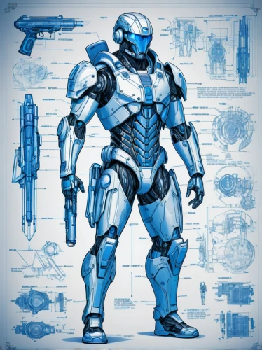 blueprint,blueprints,concept art,spartan,droid,carapace,steel man,sci fiction illustration,war machine,armored,vector graphics,mobile video game vector background,armor,vector images,vector,bolt-004,aquanaut,male poses for drawing,heavy armour,protective clothing,Unique,Design,Blueprint