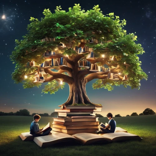 magic tree,children's fairy tale,magic book,read a book,child with a book,tree house,book gift,publish a book online,children studying,a collection of short stories for children,wondertree,little girl reading,books,tree of life,book cover,children learning,sci fiction illustration,children's background,the books,the girl next to the tree,Photography,General,Realistic