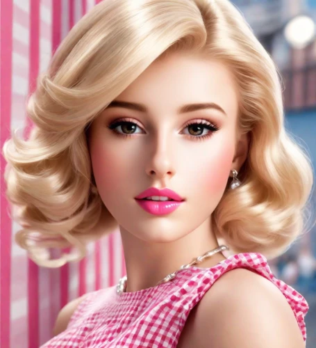 barbie doll,doll's facial features,realdoll,barbie,blond girl,dahlia pink,pink beauty,valentine day's pin up,marylin monroe,blonde girl,blonde woman,female doll,50's style,retro pin up girl,pin up girl,valentine pin up,pin up,like doll,madeleine,pin-up girl