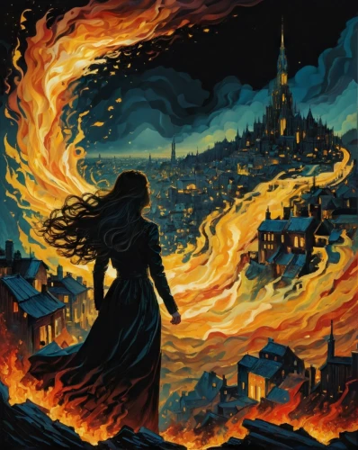city in flames,fire background,merida,burning hair,fire siren,burning earth,dancing flames,fire artist,fire angel,the conflagration,flame spirit,fire dance,pillar of fire,rain of fire,fiery,inferno,burning torch,wildfire,fire land,dragon fire