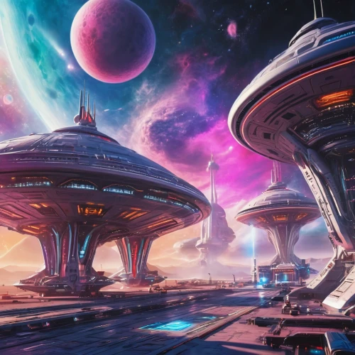 futuristic landscape,scifi,alien world,alien planet,space port,sci-fi,sci - fi,futuristic,cg artwork,sci fi,ufo interior,spaceship space,sky space concept,federation,hub,space ships,space art,valerian,vast,gas planet,Conceptual Art,Sci-Fi,Sci-Fi 13