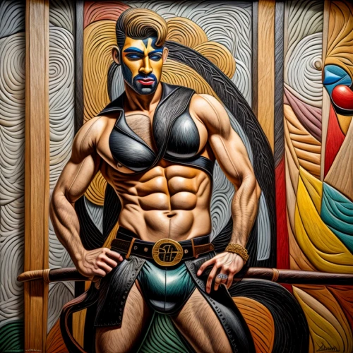 david bates,indigenous painting,mohammed ali,body building,michelangelo,poseidon,muscle icon,panamanian balboa,body-building,bodypainting,cirque du soleil,muscle man,latino,muhammad ali,muscular system,popular art,glass painting,sculptor,cobra,wrestler