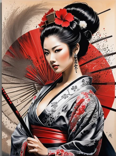 geisha girl,geisha,japanese art,samurai,beautiful girls with katana,katana,japanese woman,oriental painting,samurai fighter,japanese culture,japanese martial arts,cool woodblock images,oriental princess,oriental girl,mulan,chinese art,goki,samurai sword,eskrima,swordswoman,Illustration,Japanese style,Japanese Style 18