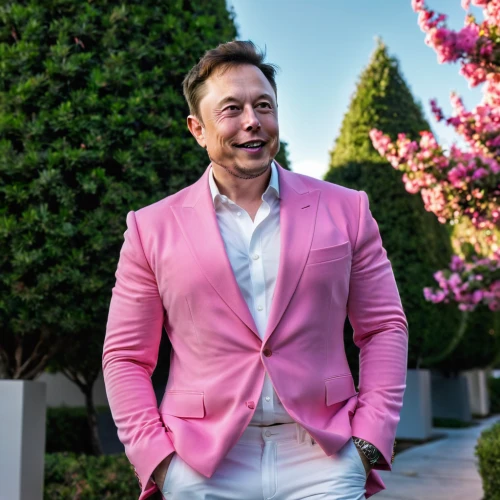 man in pink,ceo,the suit,pink tie,wedding suit,business angel,men's suit,an investor,billionaire,the pink panther,model s,pink leather,tesla,pink background,suit actor,investor,pink flamingos,pink car,entrepreneur,pink floral background,Photography,General,Realistic