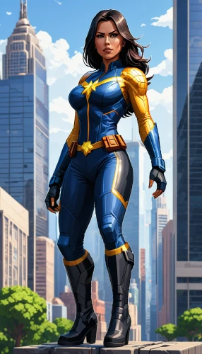 sprint woman,nova,kryptarum-the bumble bee,superhero background,super heroine,head woman,wasp,jaya,figure of justice,x-men,cg artwork,xmen,goddess of justice,ronda,symetra,wonder woman city,sci fiction illustration,drexel,digital compositing,superhero comic,Photography,General,Realistic