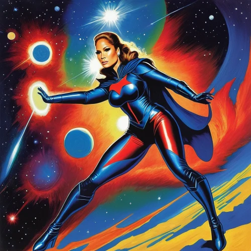 captain marvel,andromeda,star mother,nova,atom,valerian,ronda,superman,supernova,super woman,wonderwoman,solar,super heroine,cg artwork,vulcan,emperor of space,super hero,head woman,starfire,sci fiction illustration,Conceptual Art,Sci-Fi,Sci-Fi 14