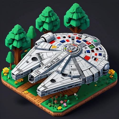 millenium falcon,x-wing,space ship model,star ship,victory ship,fast space cruiser,lego background,supercarrier,starship,from lego pieces,lego trailer,space ships,space ship,factory ship,model kit,ship replica,battlecruiser,lego brick,stadium falcon,tie-fighter,Unique,3D,Isometric