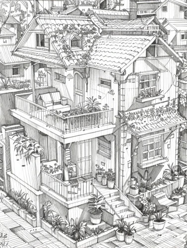 house drawing,trajan's forum,japanese architecture,ancient roman architecture,ancient rome,chinese architecture,ancient city,hand-drawn illustration,tenement,escher,street plan,urban design,apartment house,jewelry（architecture）,kirrarchitecture,an apartment,ancient buildings,apartment complex,detail shot,townscape,Design Sketch,Design Sketch,Fine Line Art