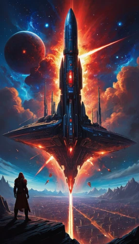 space art,cg artwork,vulcania,starship,space ships,sci fi,sci - fi,sci-fi,sci fiction illustration,valerian,scifi,x-wing,vulcan,game illustration,fire planet,spaceships,meteor,space ship,star ship,nova,Conceptual Art,Fantasy,Fantasy 28