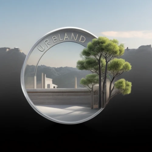 highway roundabout,lens-style logo,3d rendering,semi circle arch,steam logo,refinery,circular ring,3d bicoin,car badge,automotive side-view mirror,silver coin,development icon,sustainable development,terraforming,ecological sustainable development,logo header,renewable enegy,steam icon,genesis land in jerusalem,mercedes benz car logo,Light and shadow,Landscape,Great Wall
