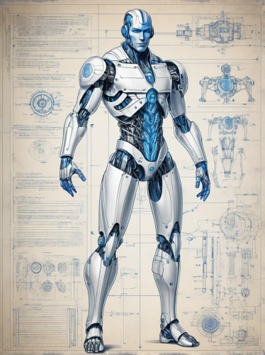 blueprint,biomechanical,war machine,droid,bolt-004,blueprints,cybernetics,steel man,robot icon,robotics,wireframe graphics,mecha,industrial robot,robotic,megatron,topspin,butomus,sci fiction illustration,mech,robot,Unique,Design,Blueprint