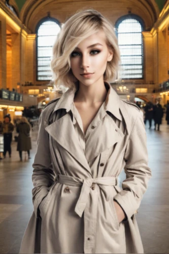 the girl at the station,grand central station,artificial hair integrations,blonde woman,grand central terminal,blonde woman reading a newspaper,girl in a long,menswear for women,travel woman,blonde girl,sprint woman,stock exchange broker,woman in menswear,image manipulation,portrait photographers,the blonde photographer,blond girl,photoshop manipulation,digital compositing,social distance