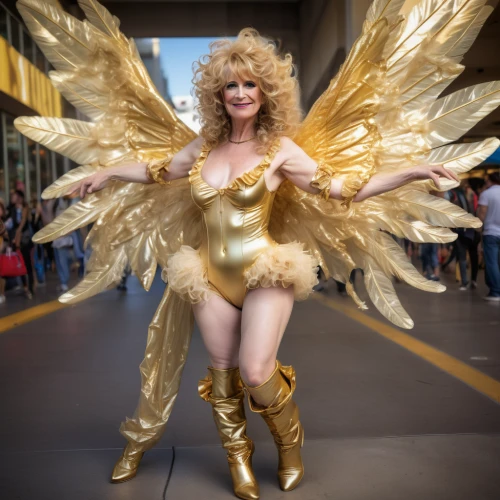 business angel,showgirl,gold spangle,goddess of justice,marylyn monroe - female,fantasy woman,fire angel,farrah fawcett,cosplay image,guardian angel,greer the angel,comic-con,vintage angel,winged,cosplayer,sprint woman,golden delicious,golden heart,golden unicorn,firebird