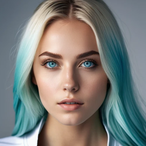 heterochromia,wallis day,color turquoise,turquoise,elsa,blue eyes,blue hair,ojos azules,blue eye,retouching,realdoll,cyan,girl portrait,portrait background,natural color,teal,silver blue,genuine turquoise,baby blue eyes,baby blue,Photography,General,Realistic