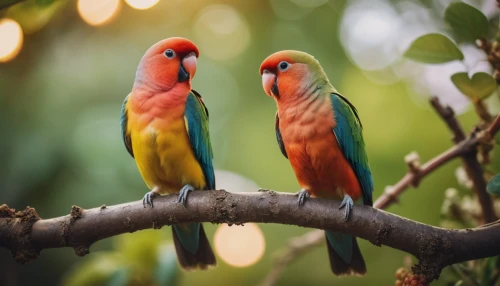 parrot couple,golden parakeets,couple macaw,colorful birds,sun conures,tropical birds,passerine parrots,rare parrots,macaws of south america,parrots,yellow-green parrots,bird couple,sun conure,macaws,birds on a branch,lovebird,rainbow lorikeets,love bird,sun parakeet,light red macaw,Photography,General,Cinematic