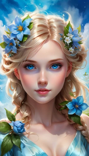 jessamine,flower fairy,faerie,faery,little girl fairy,rosa 'the fairy,forget-me-not,fairy queen,garden fairy,fairy tale character,child fairy,fairy,rosa ' the fairy,girl in flowers,eglantine,virgo,fae,fantasy portrait,white rose snow queen,alice,Illustration,Realistic Fantasy,Realistic Fantasy 01