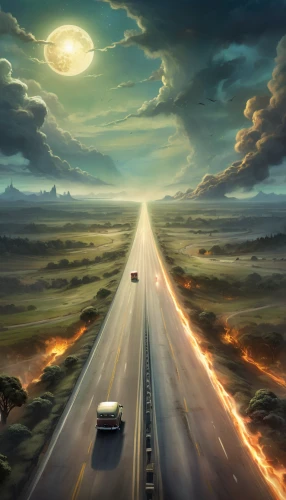 the road,open road,road to nowhere,road of the impossible,long road,roads,highway,road,racing road,night highway,mountain road,road forgotten,mountain highway,journey,highway lights,city highway,the road to the sea,country road,mobile video game vector background,bad road,Illustration,Realistic Fantasy,Realistic Fantasy 01