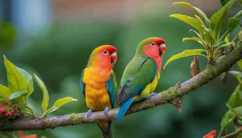 passerine parrots,parrot couple,couple macaw,golden parakeets,colorful birds,tropical birds,sun conures,yellow-green parrots,rare parrots,macaws of south america,parrots,edible parrots,birds on a branch,garden birds,rainbow lorikeets,sun parakeet,macaws,bird couple,birds on branch,parakeets,Photography,General,Natural